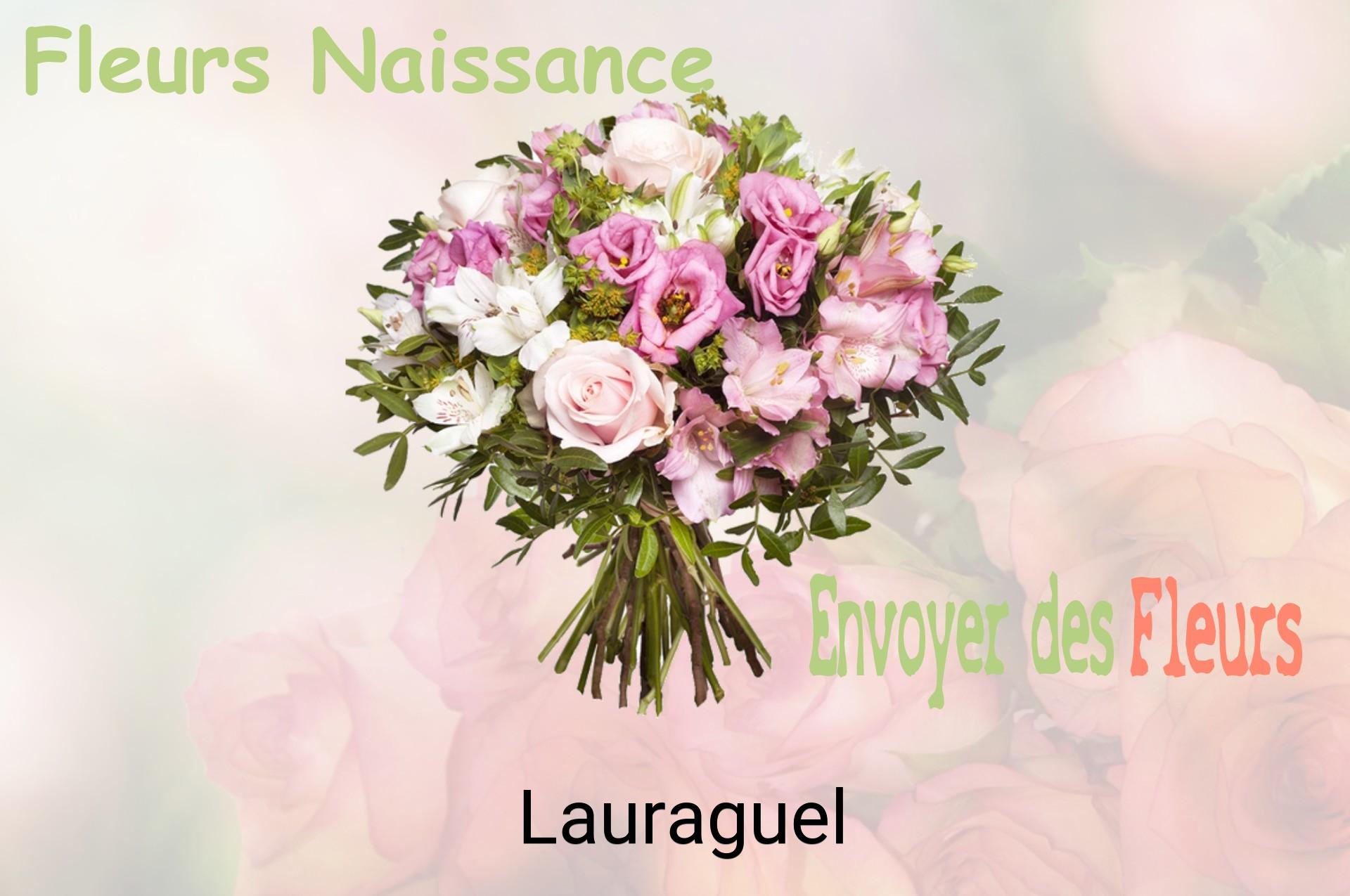 Bouquet de fleurs de naissance livré à Lauraguel
